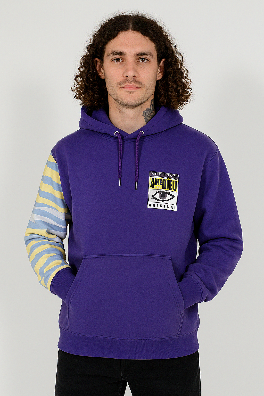 AIME DIEU Purple Hoodie | Cool Pop Art Hoodie