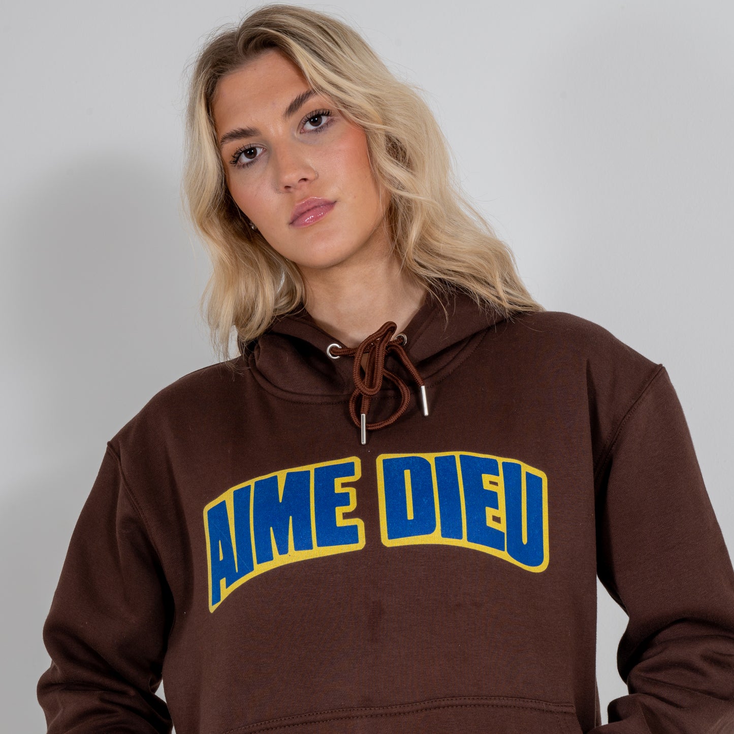 Ladies Brown Lakers Style Hoodie