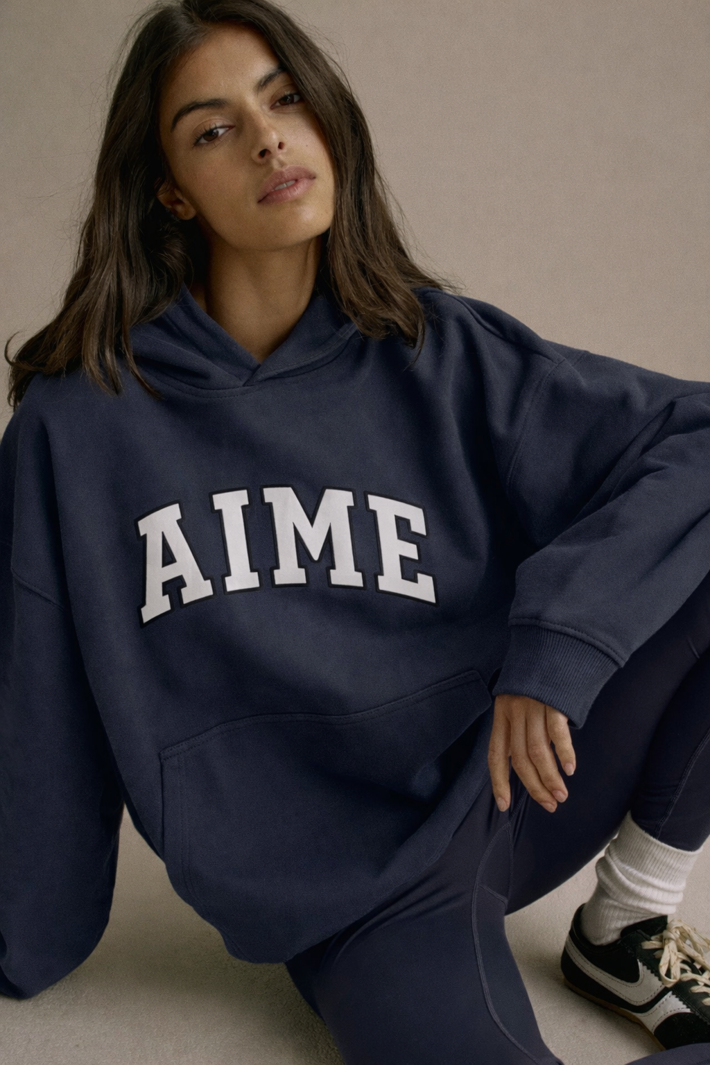 Oversized AIME Midnight Blue Hoodie