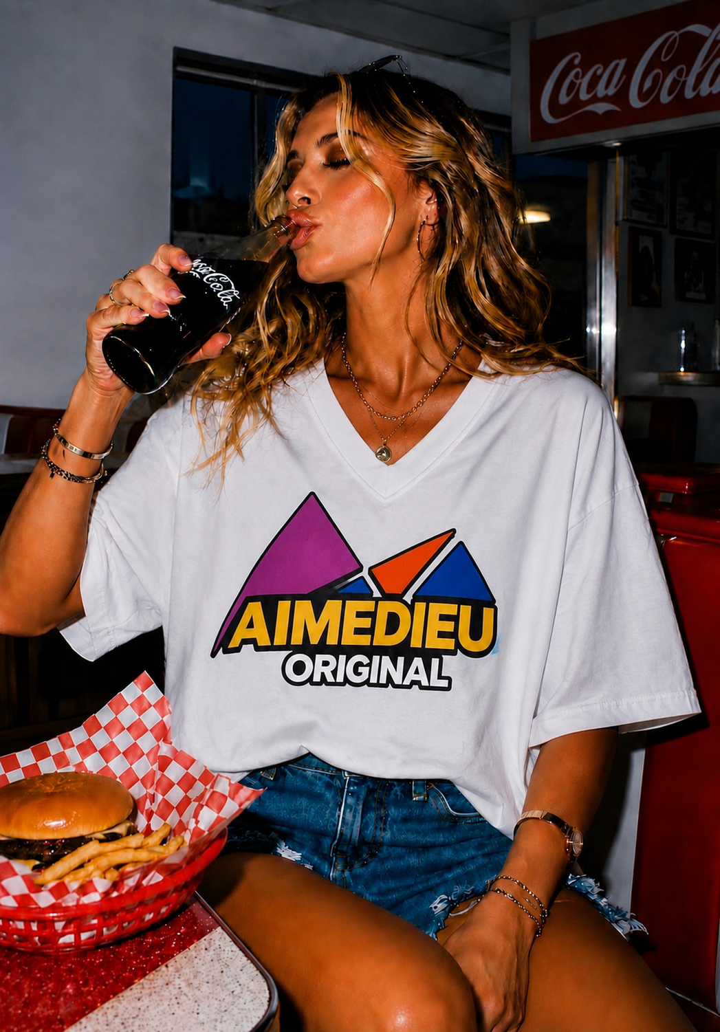 Womens Oversized Relaxed Holiday Tees AIMEDIEU