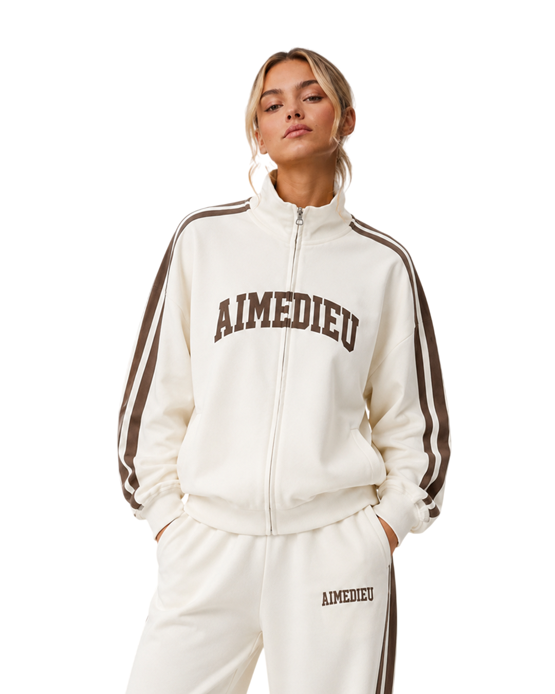 Women's Zip-Up Top & Joggers Airport Tracksuit Set