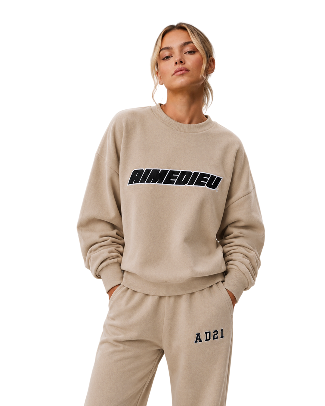 Women's Relaxed Sweatshirt & Joggers Loungewear Set