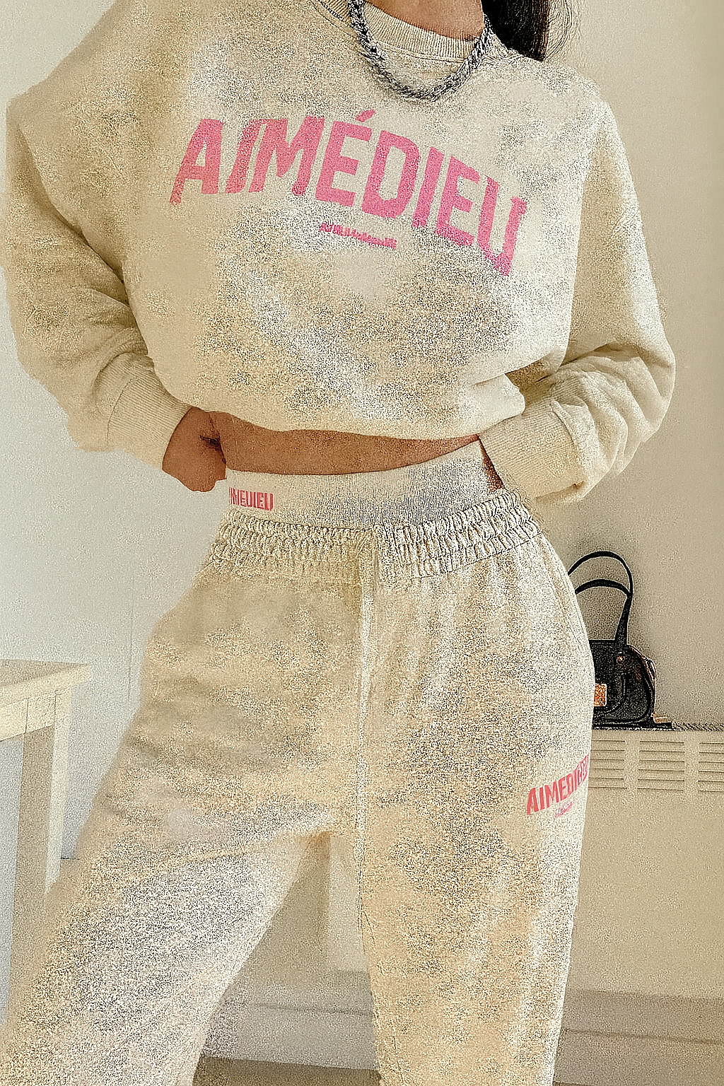 Women's Varsity Quarter-Zip Sweatshirt & Joggers Set