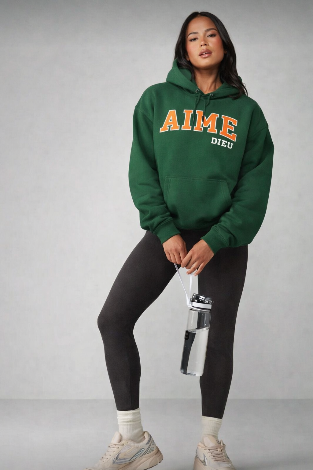 Ladies Forest Green hoodie Regular