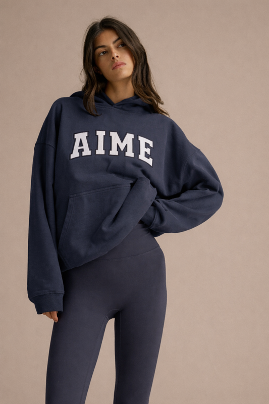 Oversized AIME Midnight Blue Hoodie