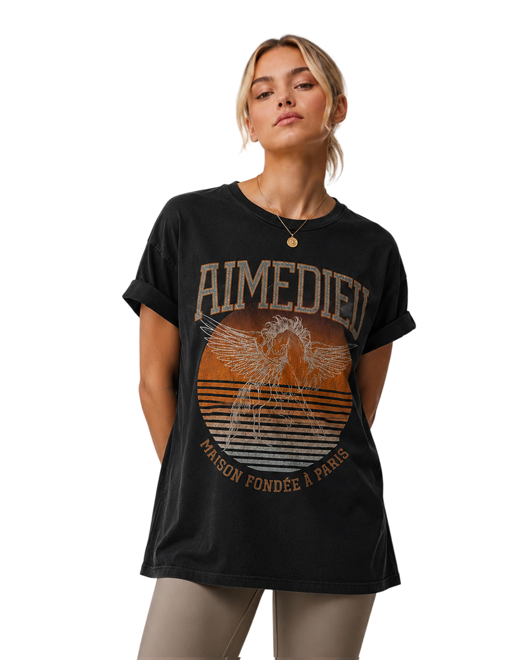 Womens Print Relaxed Fit T-Shirt