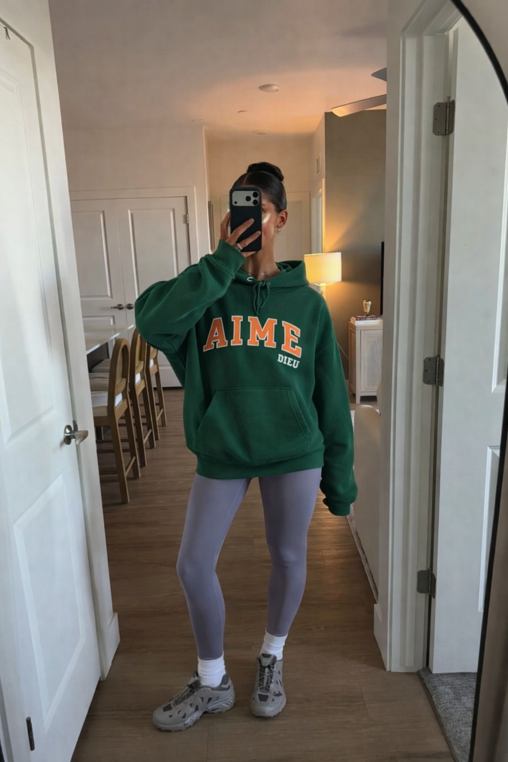 Ladies Forest Green hoodie Regular