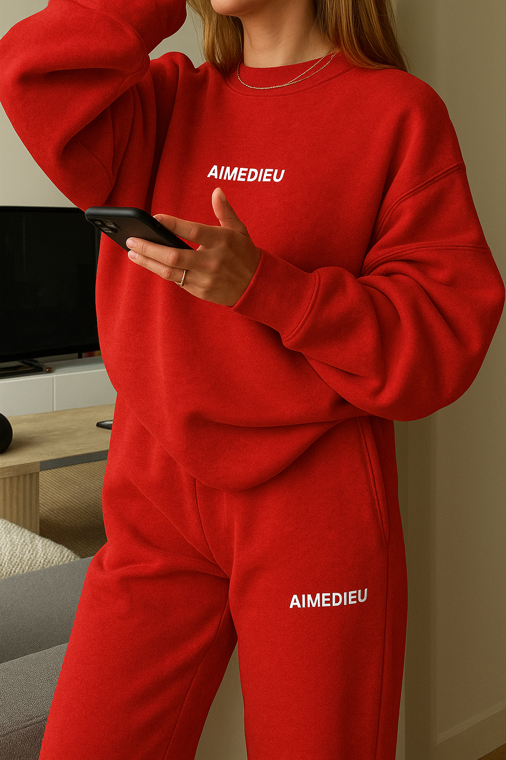 Women's Varsity Oversized Sweatshirt & Joggers Set