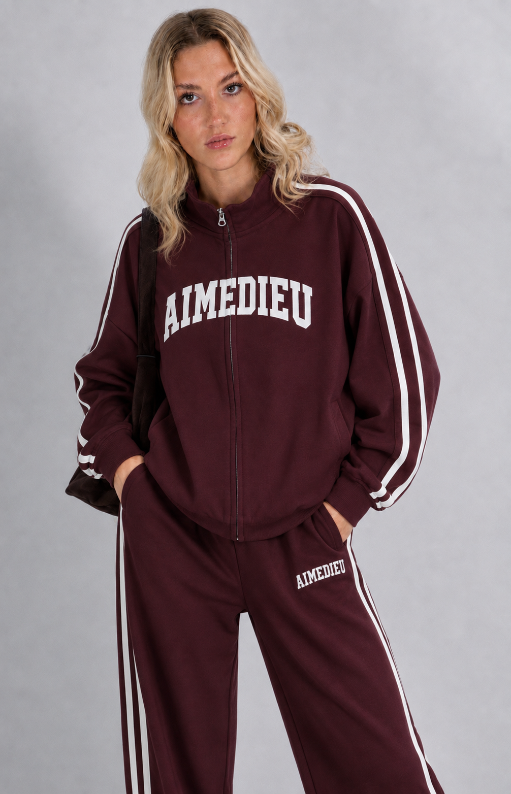 Women's Zip-Up Top & Joggers Airport Tracksuit Set