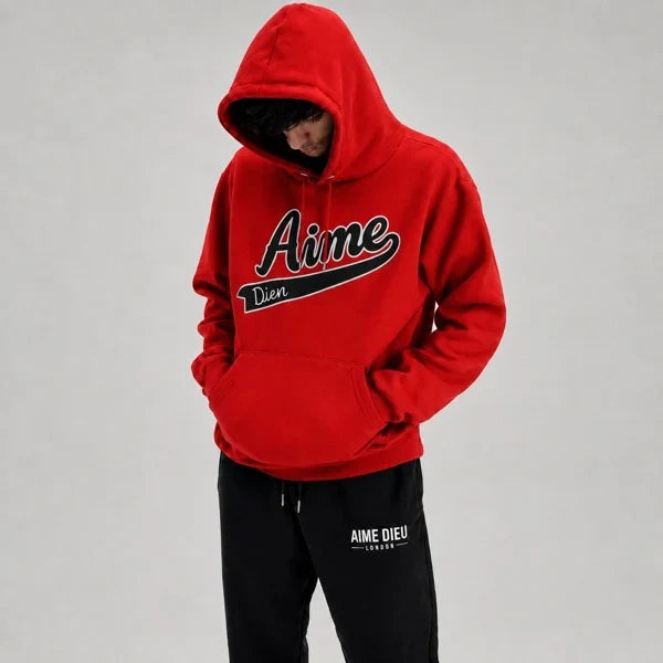 Unisex Relaxed Statement Hoodie - Boss Print AIMEDIEU