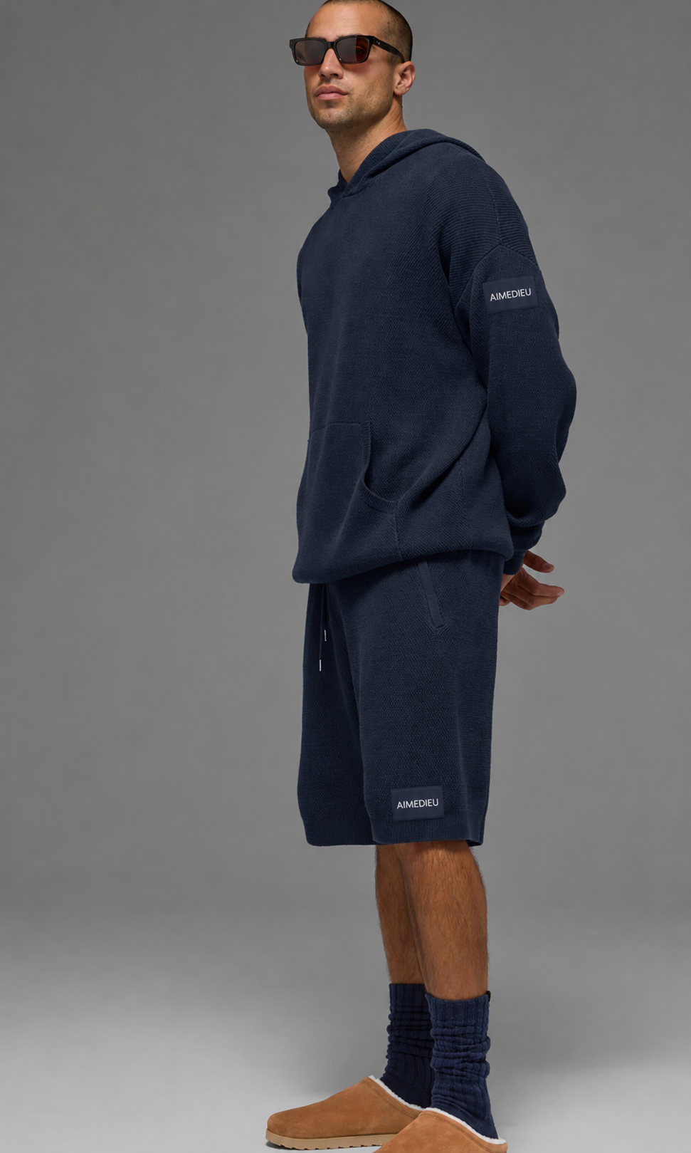 AIMEDIEU ICON Unisex Knit Hoodie & Shorts Set