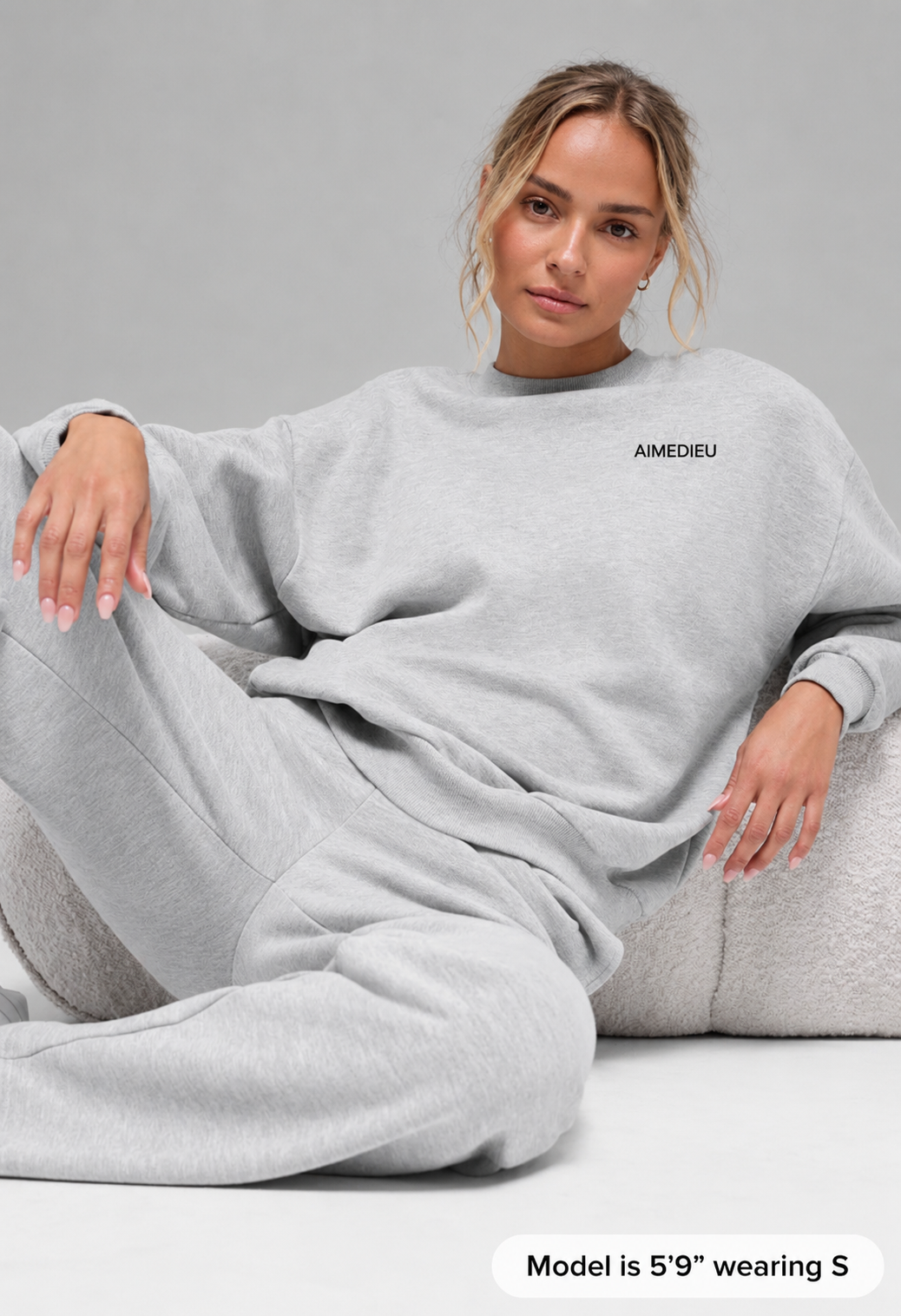 Women's ICON Oversized Crewneck Sweatshirt – Black & Grey