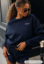 Women's ICON Oversized Crewneck Sweatshirt – Black & Grey