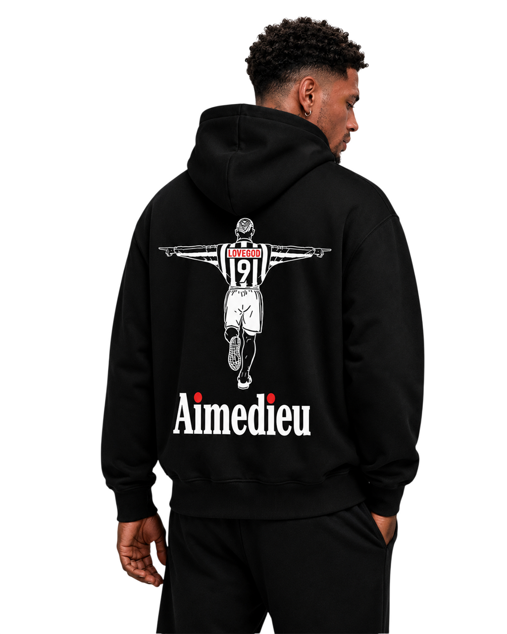 Relaxed Statement Hoodie - LOVEGOD - Print AIMEDIEU