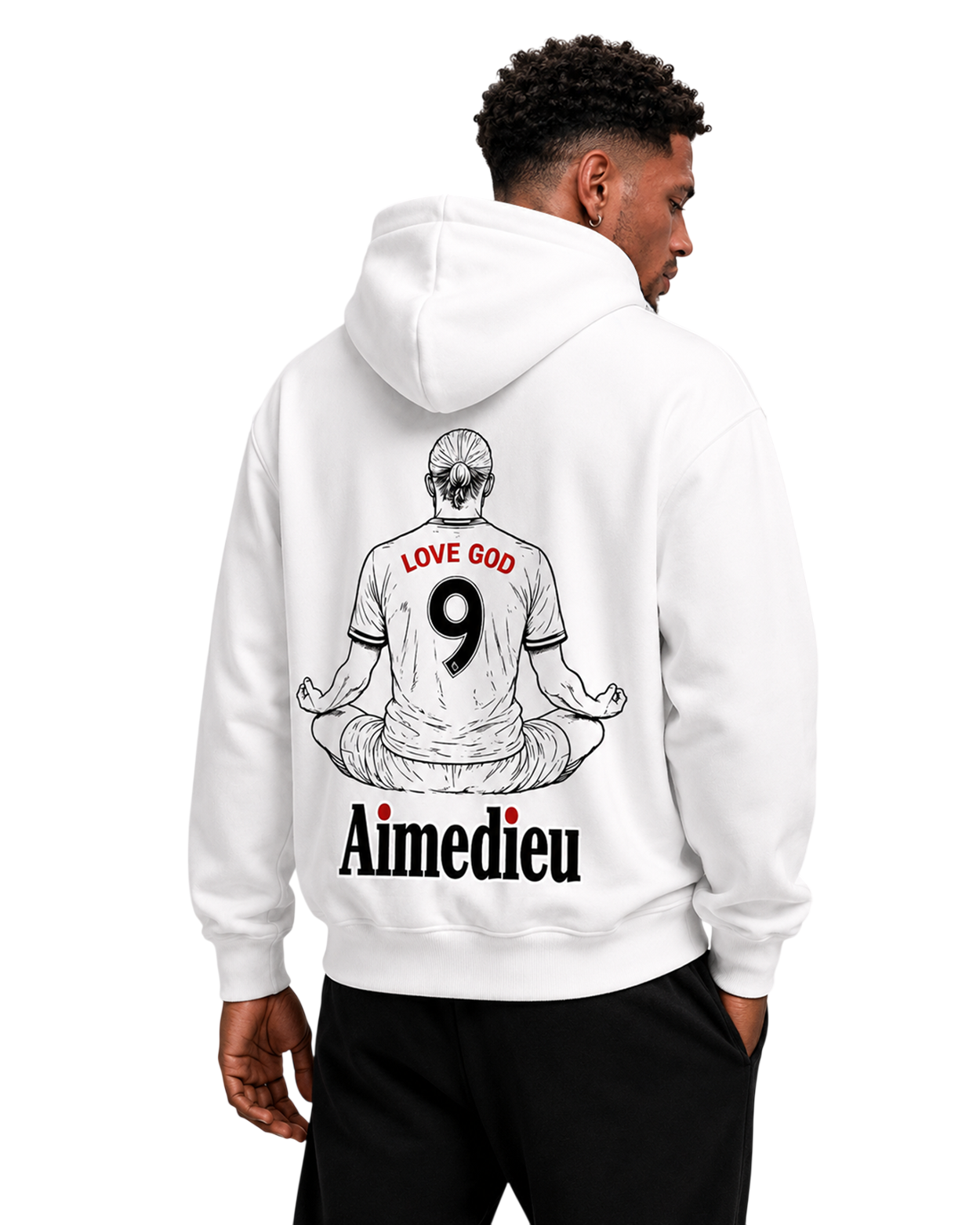 Relaxed Statement Hoodie - LOVEGOD - Print AIMEDIEU