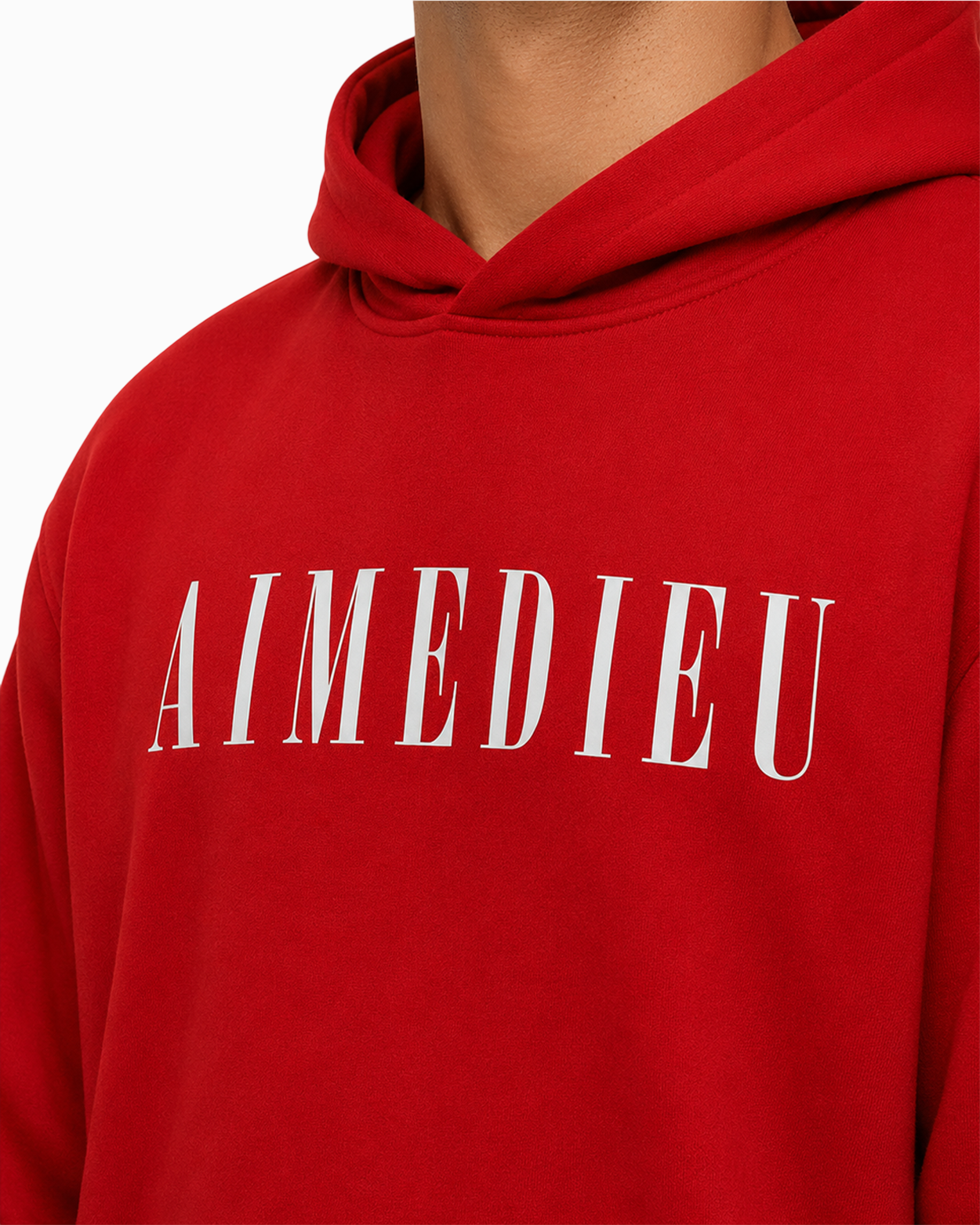 Relaxed Italic Logo Hoodie AIMEDIEU