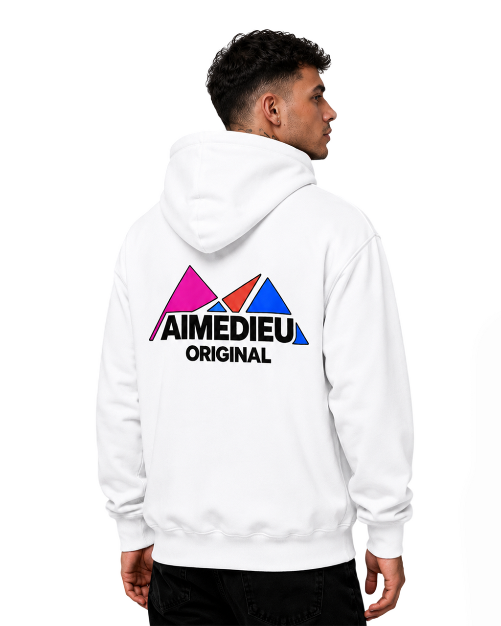Regular Back Graphic Print Hoodie AIMEDIEU
