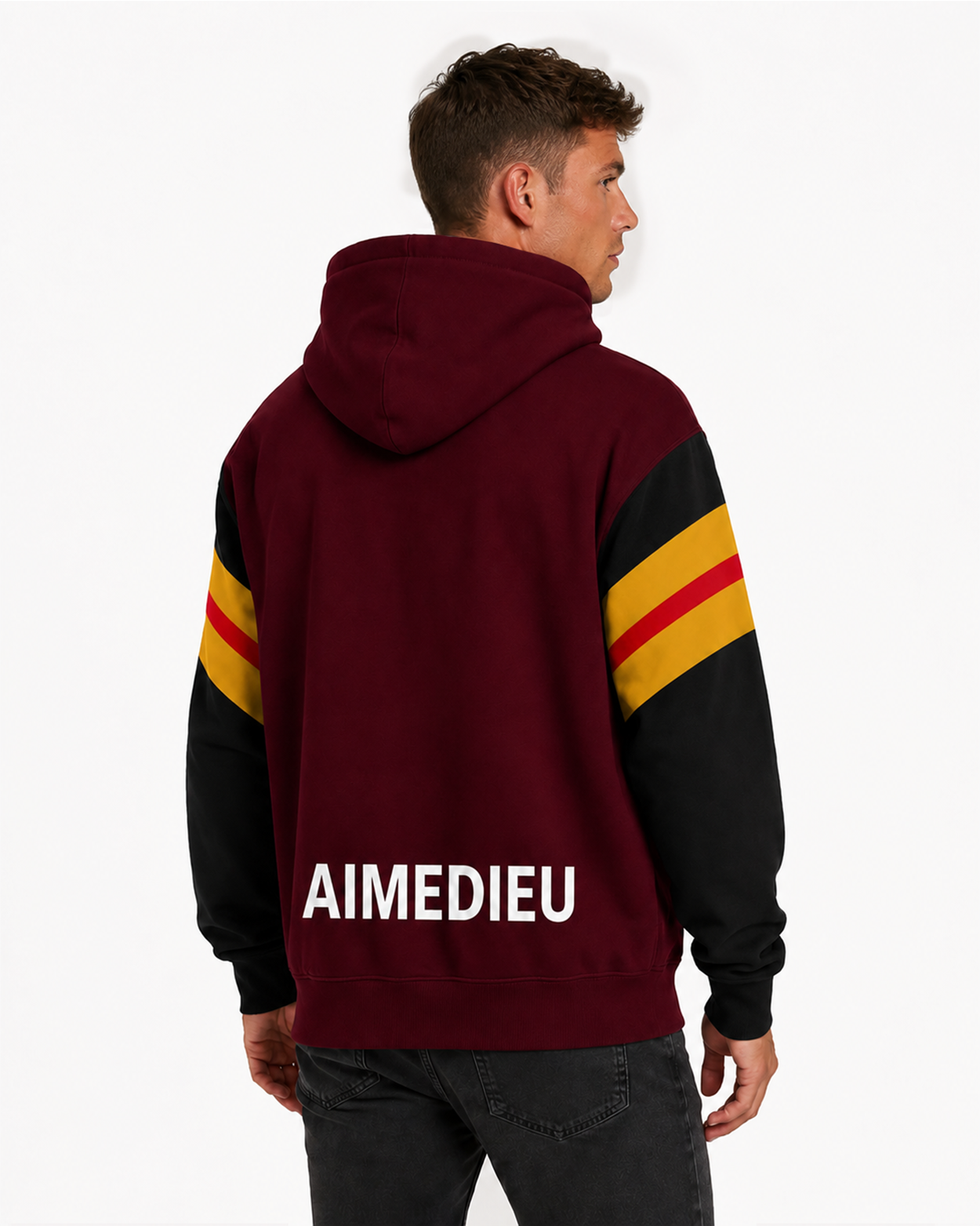Oversized Colour Block Sleeve Hoodie AIMEDIEU
