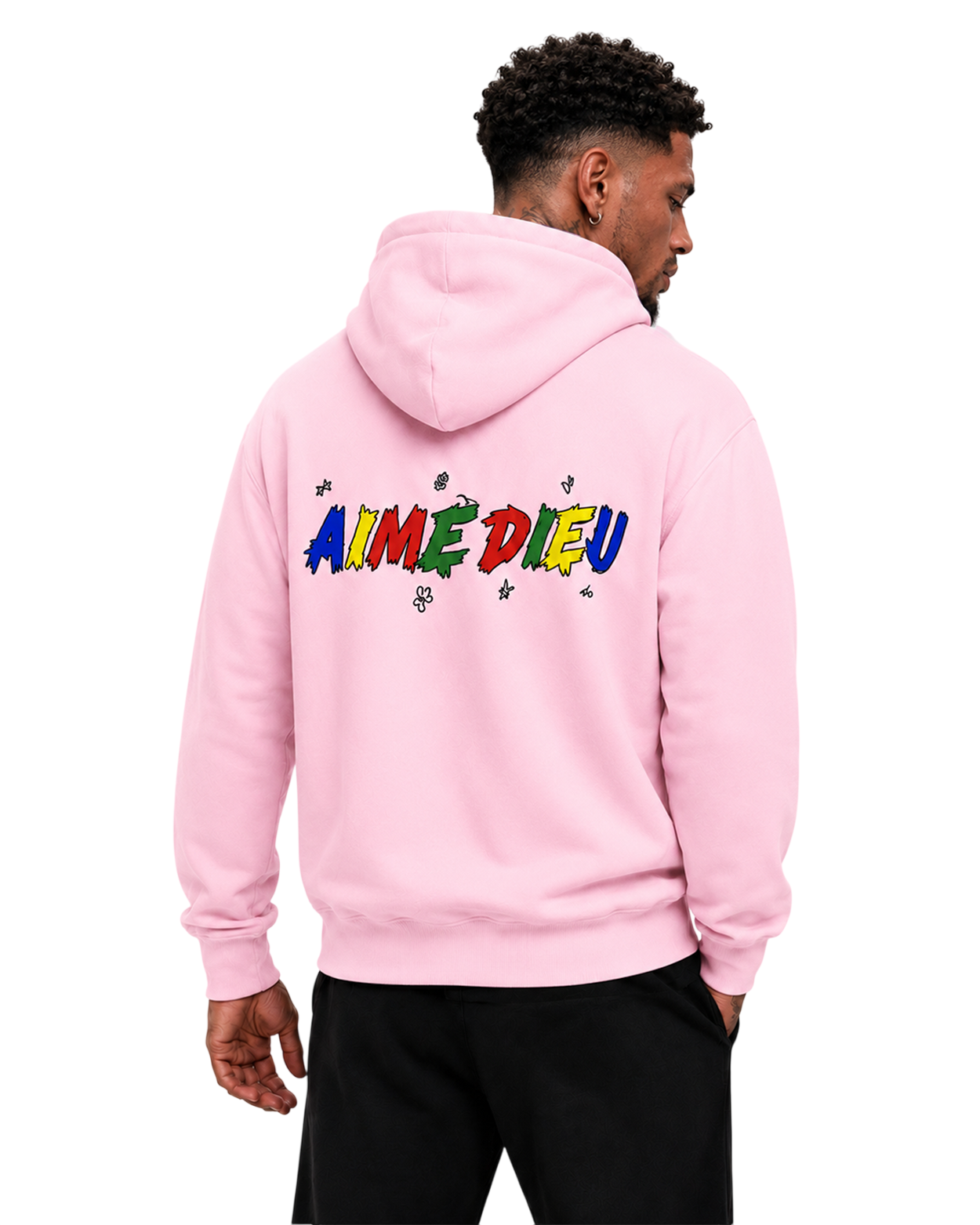 Relaxed Paint Splatter Graphic Hoodie AIMEDIEU