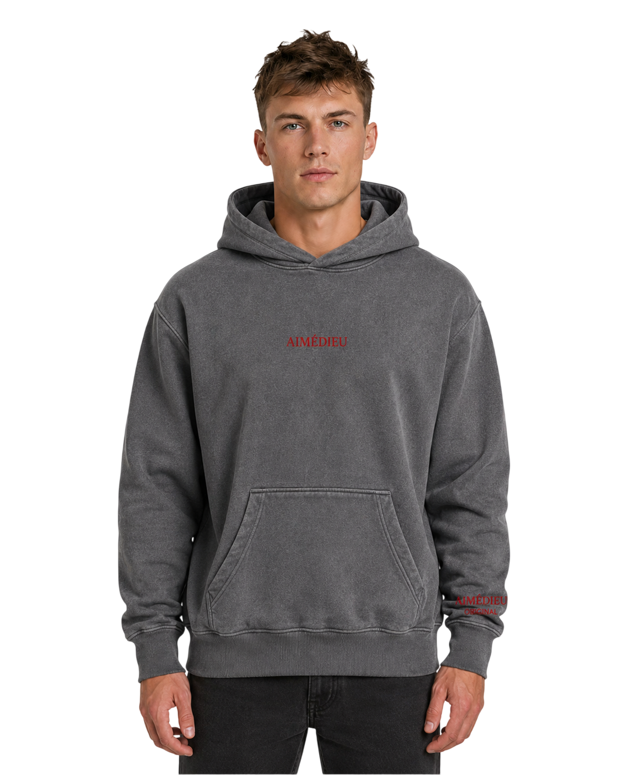 Oversized Graphic Hoodie GOD Print AIMEDIEU