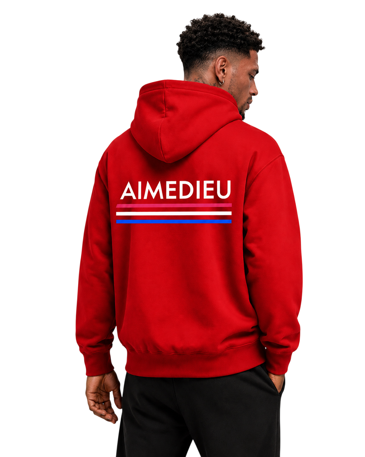 Relaxed Graphic Hoodie - Surfer Print AIMEDIEU