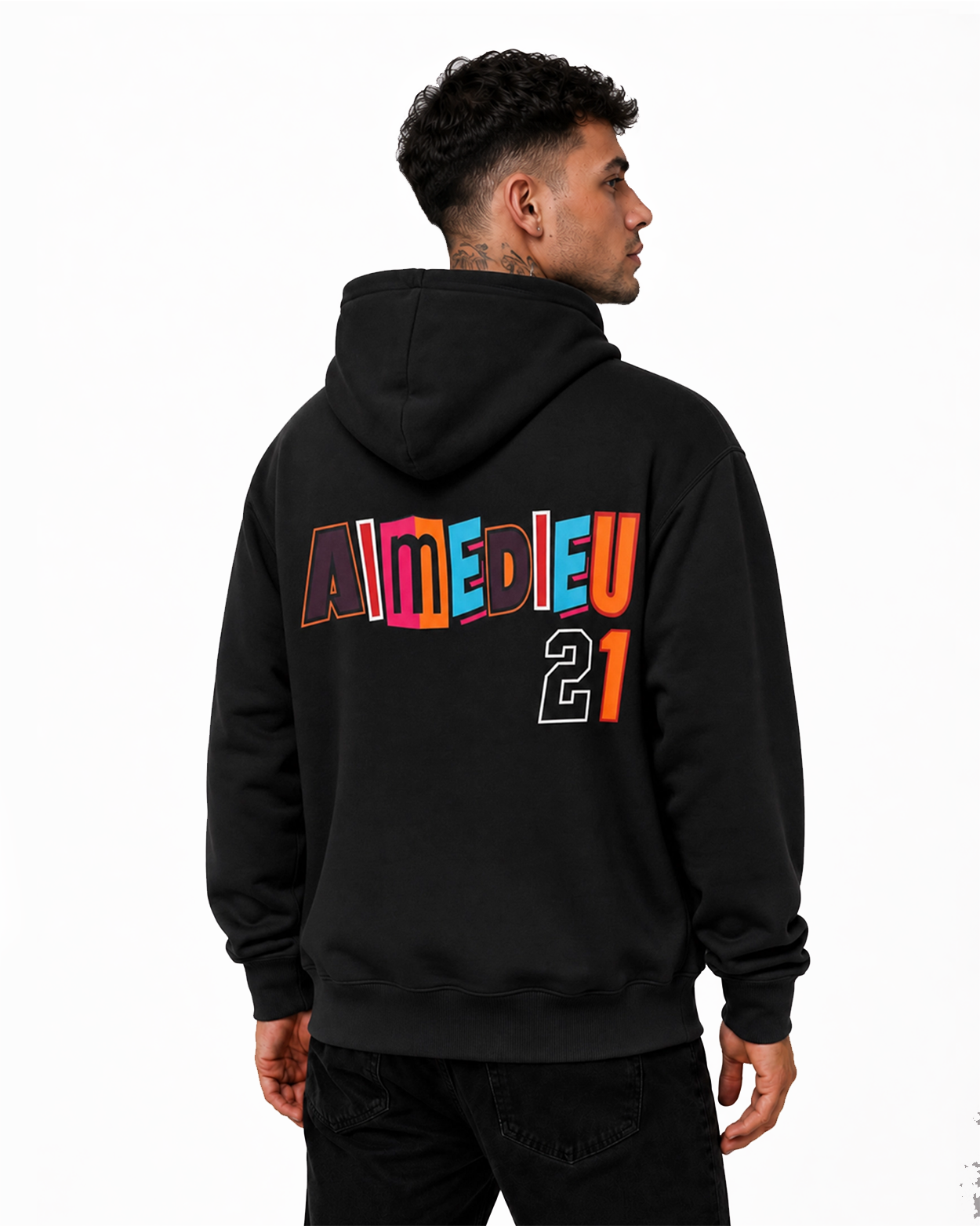 Relaxed Basketball Graphic Hoodie - AIMEDIEU