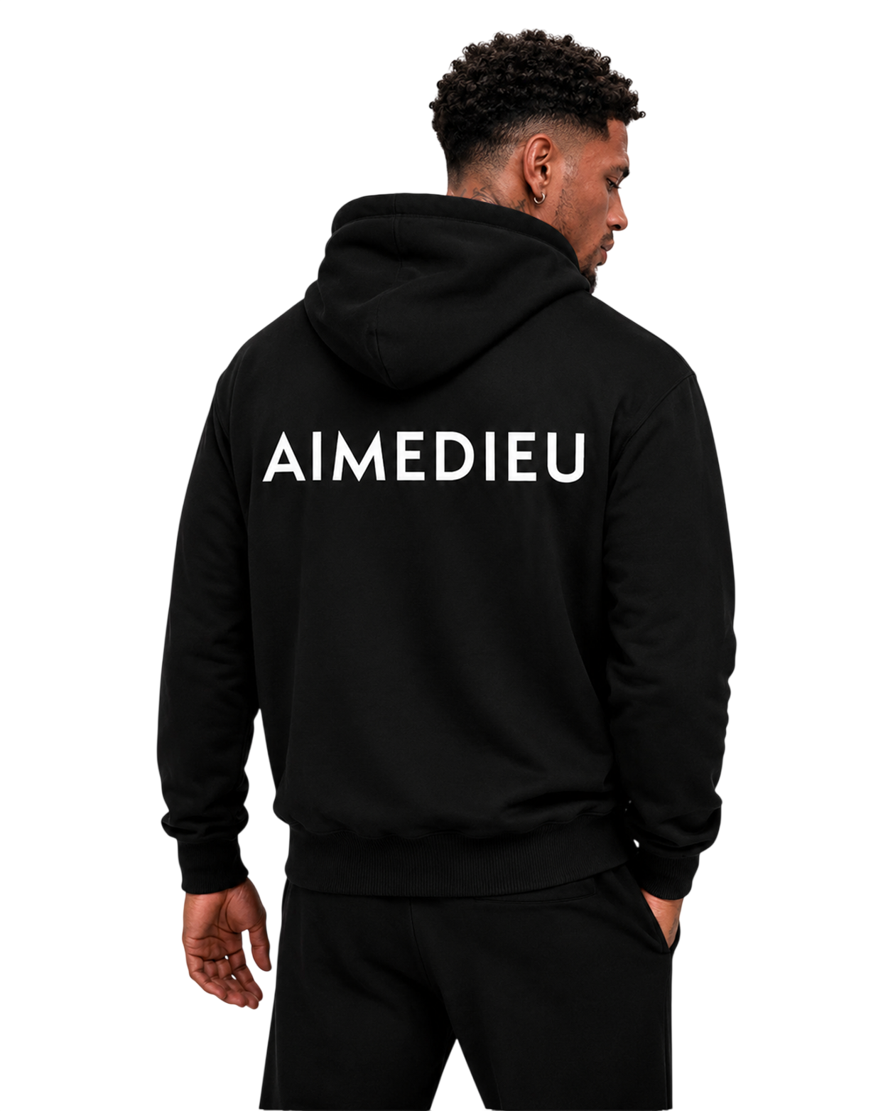 Relaxed Graphic Deus Logo Hoodie AIMEDIEU