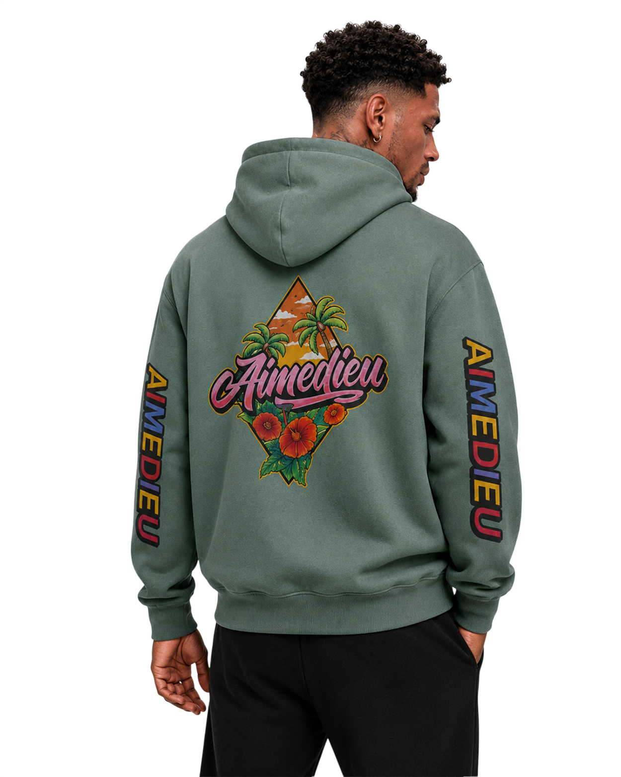 Relaxed Graphic Print Hoodie AIMEDIEU