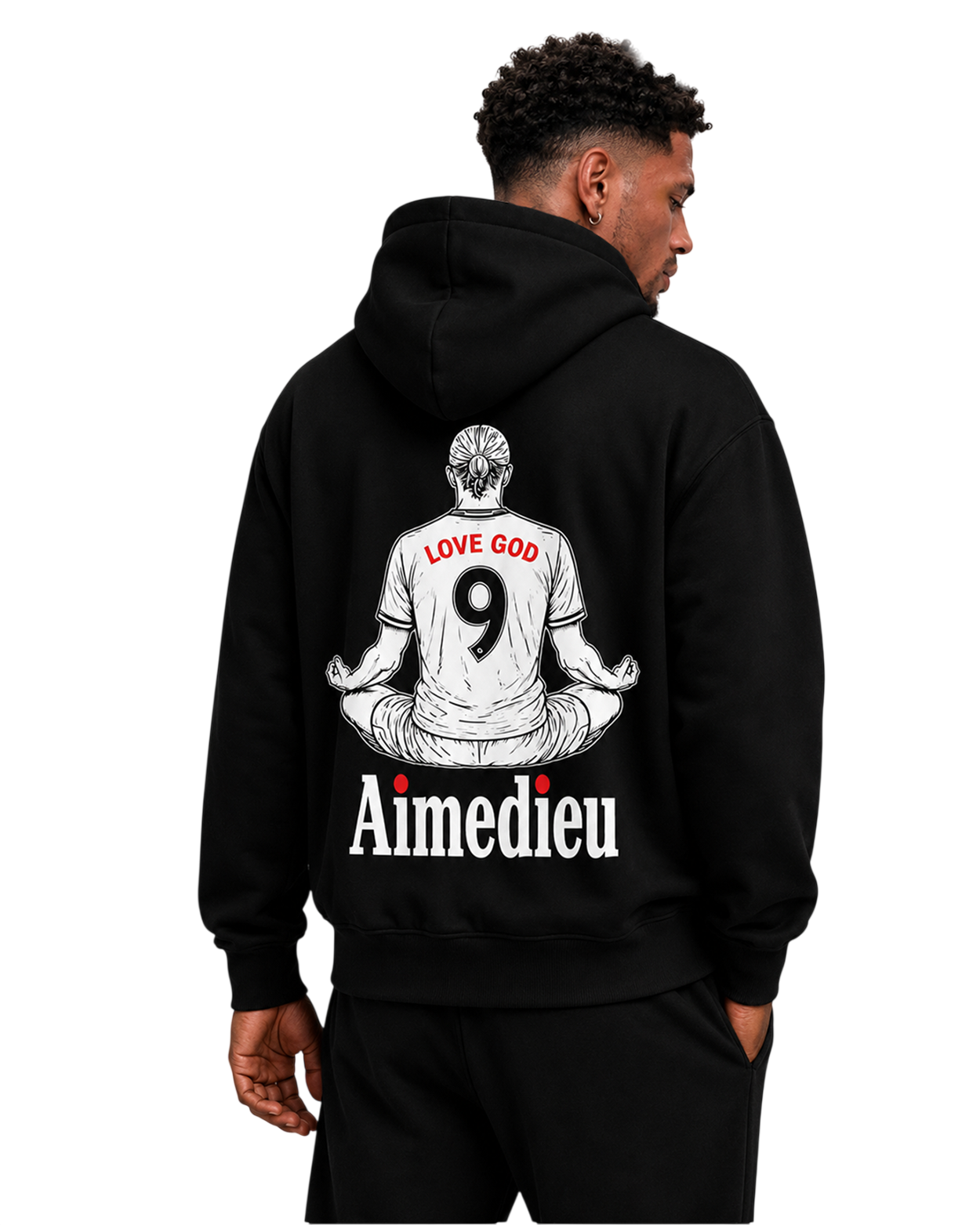 Relaxed Statement Hoodie - LOVEGOD - Print AIMEDIEU
