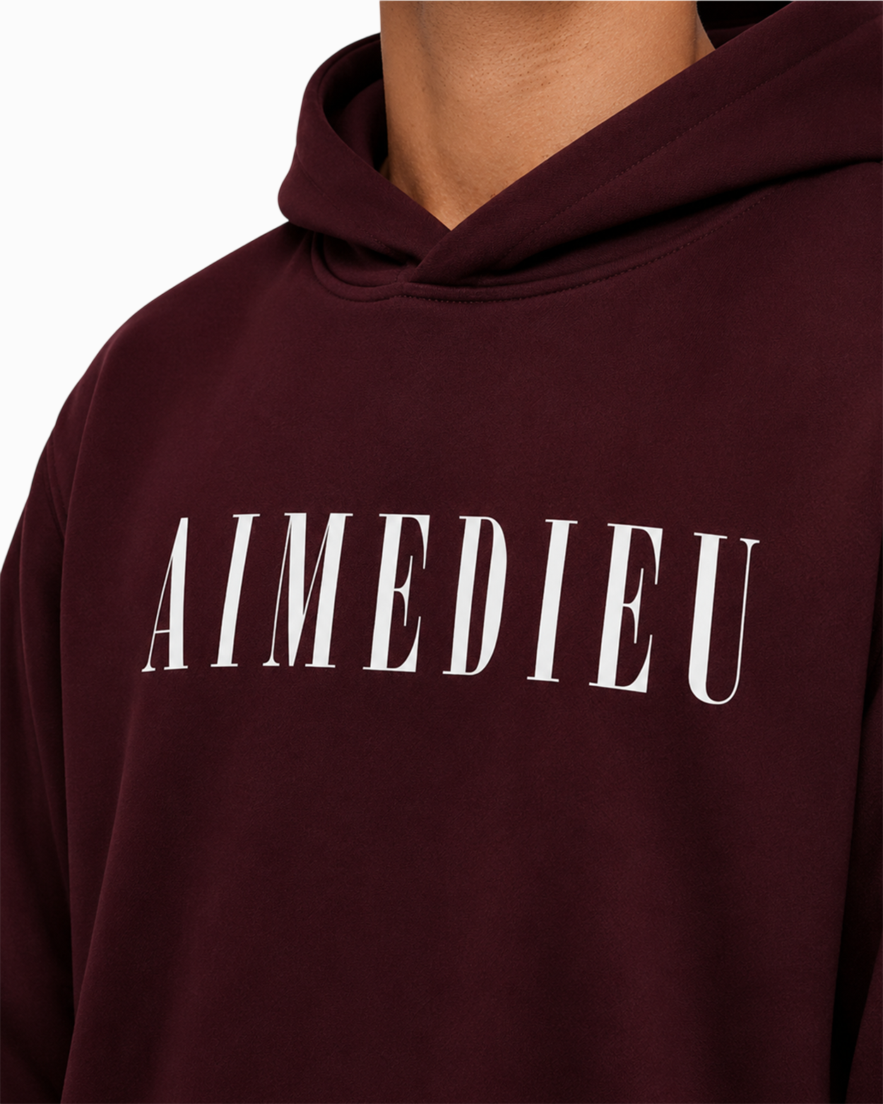 Relaxed Italic Logo Hoodie AIMEDIEU