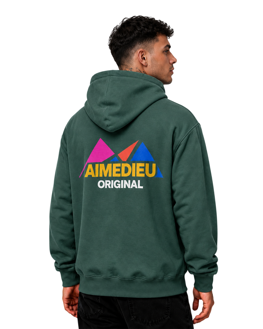 Regular Back Graphic Print Hoodie AIMEDIEU