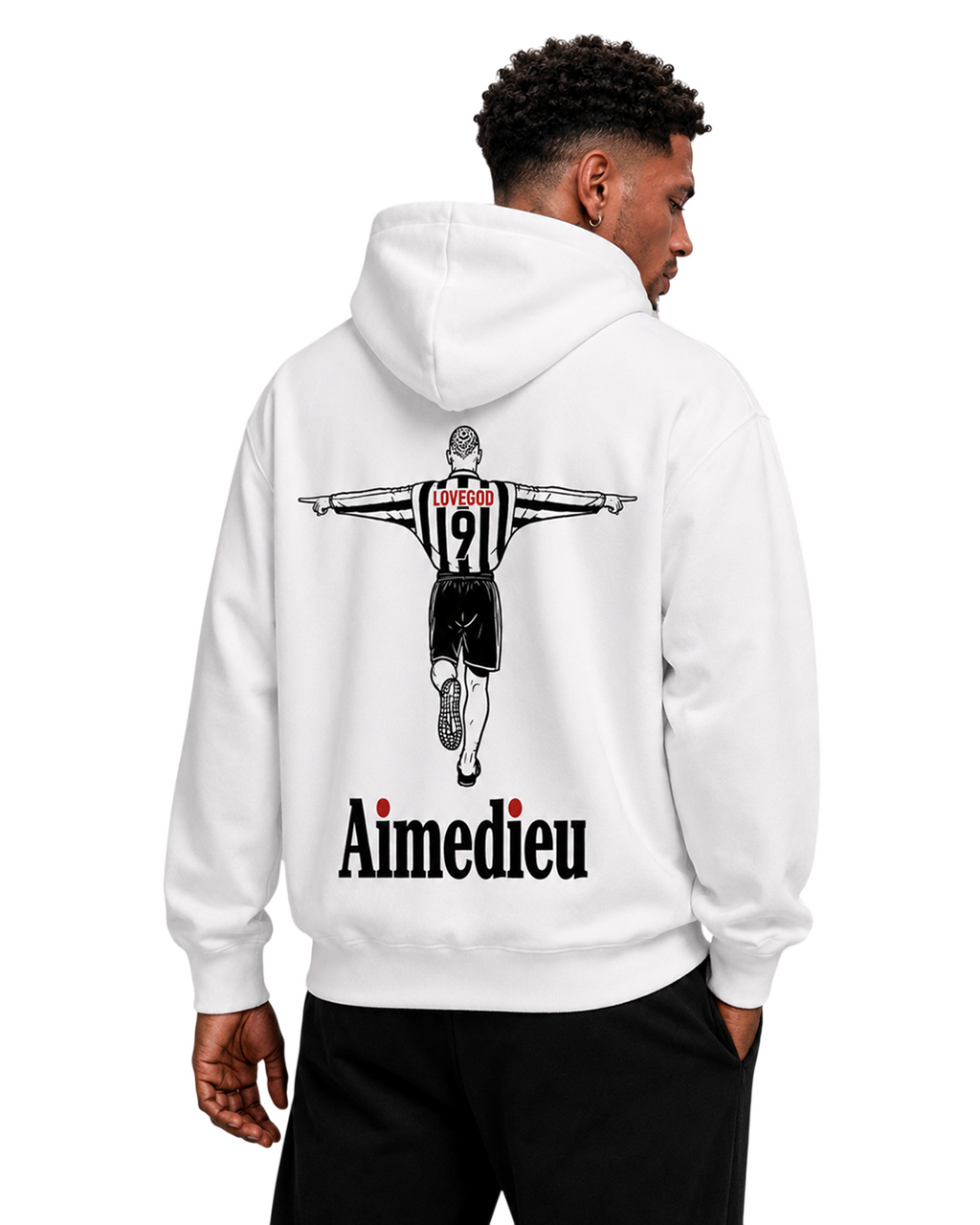 Relaxed Statement Hoodie - LOVEGOD - Print AIMEDIEU