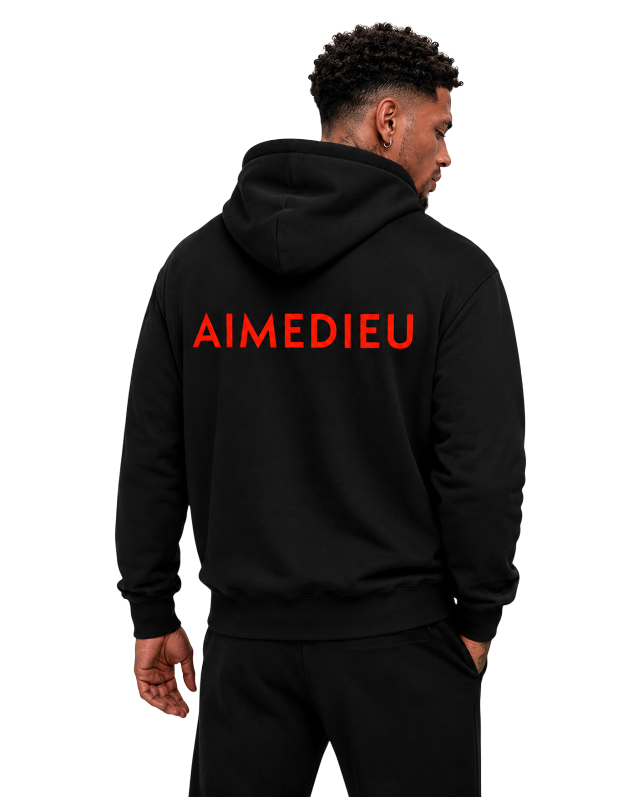Relaxed Graphic Deus Logo Hoodie AIMEDIEU