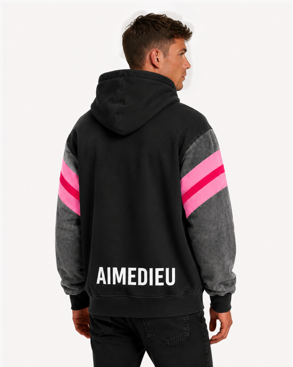 Oversized Colour Block Sleeve Hoodie AIMEDIEU