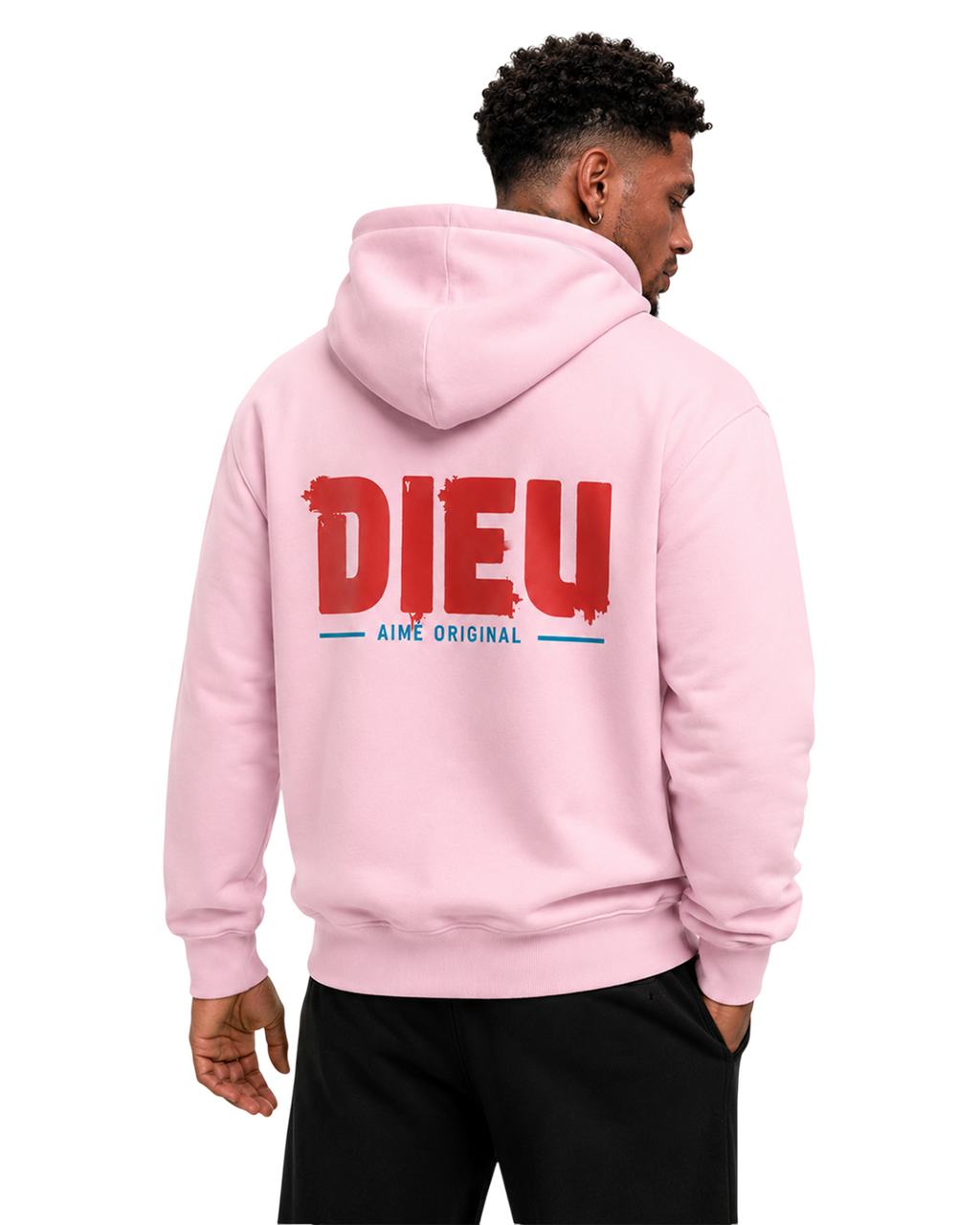 Mens Relaxed Paint Print Hoodie AIMEDIEU