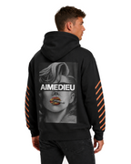 Relaxed Graphic Back Design Hoodie AIMEDIEU