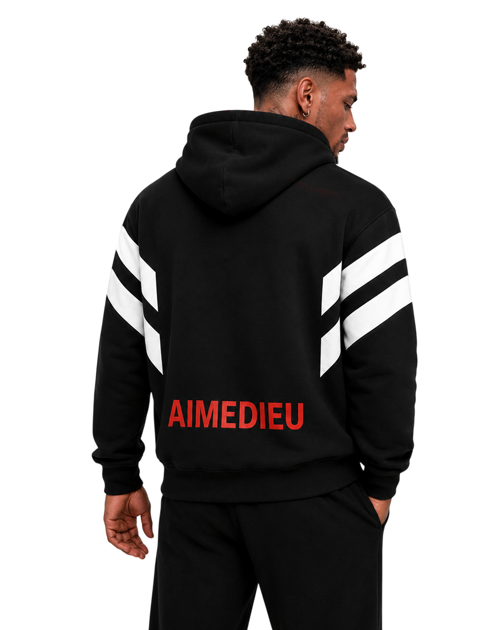 Oversized Statement Hoodie - Rocky Print AIMEDIEU
