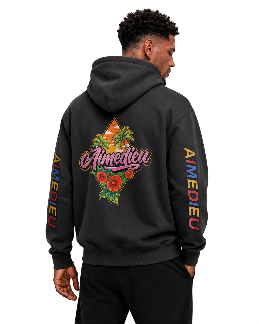 Relaxed Graphic Print Hoodie AIMEDIEU
