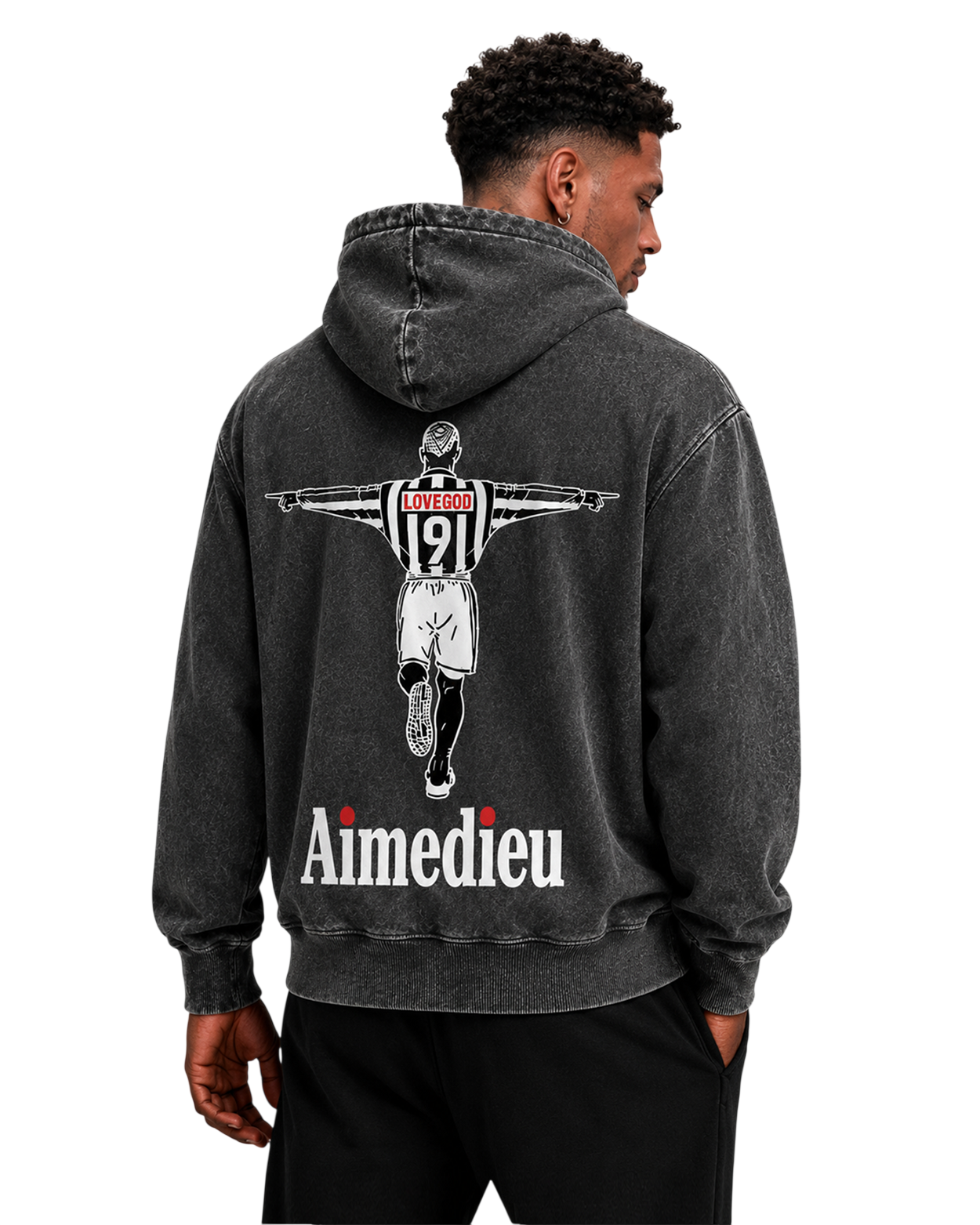 Relaxed Statement Hoodie - LOVEGOD - Print AIMEDIEU