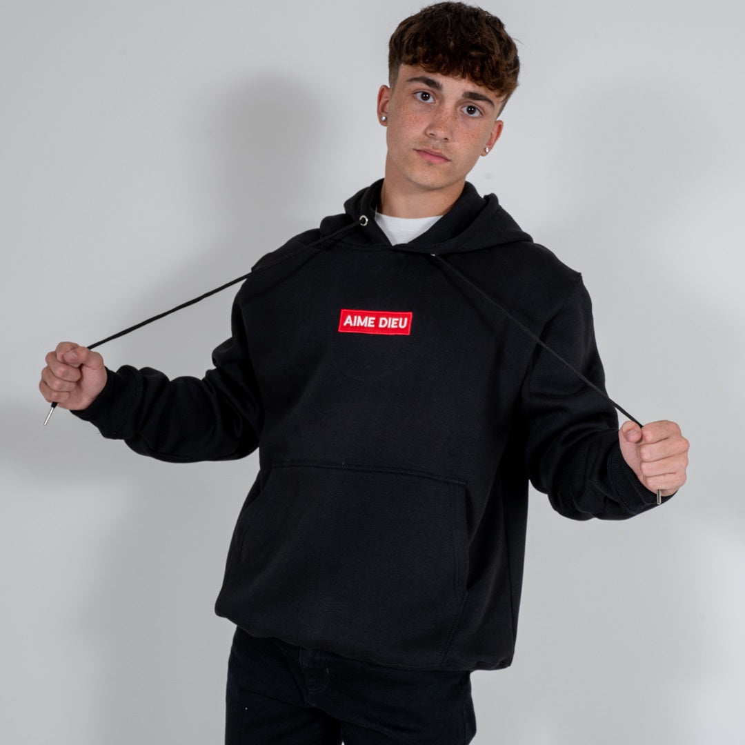 AIME DIEU Box Logo Hoodie | Stylish Cotton Hoodie