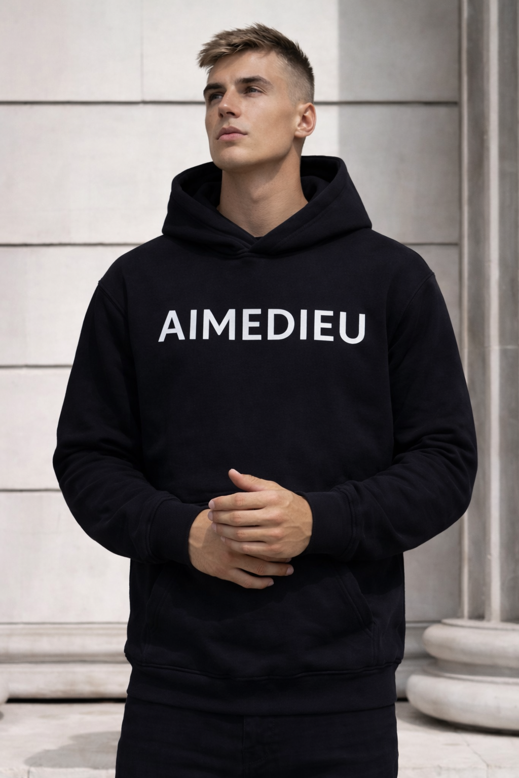 AIMEDIEU Black Oversized Hoodie