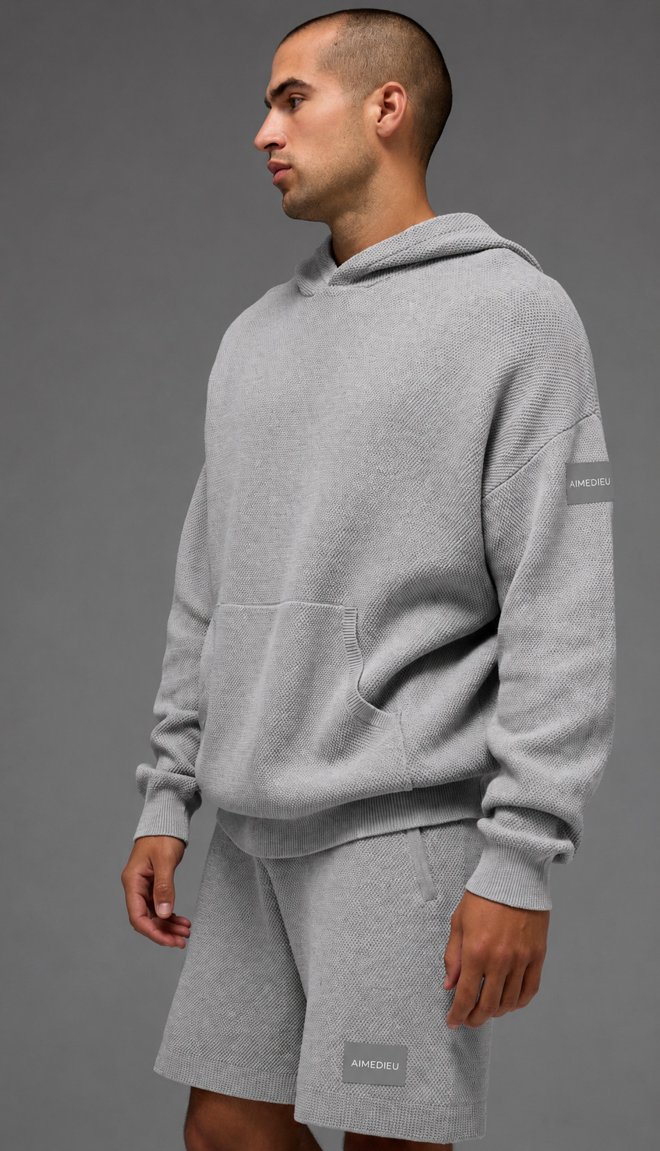 AIMEDIEU ICON Unisex Knit Hoodie & Shorts Set