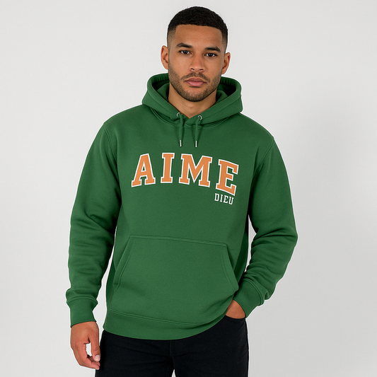 Pure Cotton Edge Hoodie | Forest Green Hoodie