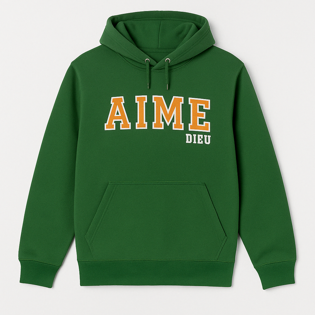 Pure Cotton Edge Hoodie | Forest Green Hoodie