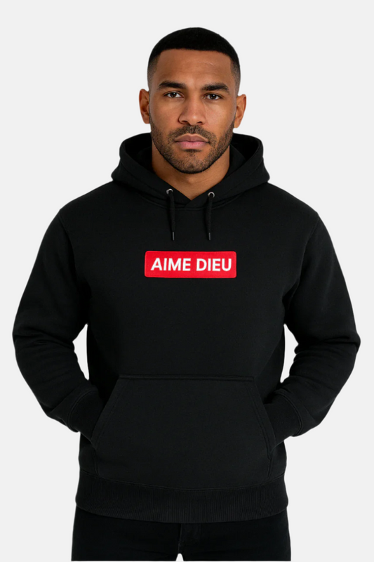 AIME DIEU Box Logo Hoodie | Stylish Cotton Hoodie