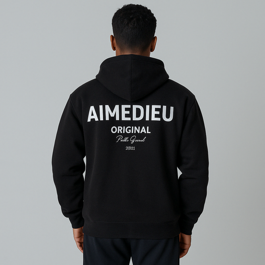 Aime Dieu Classic Black Essential Hoodies