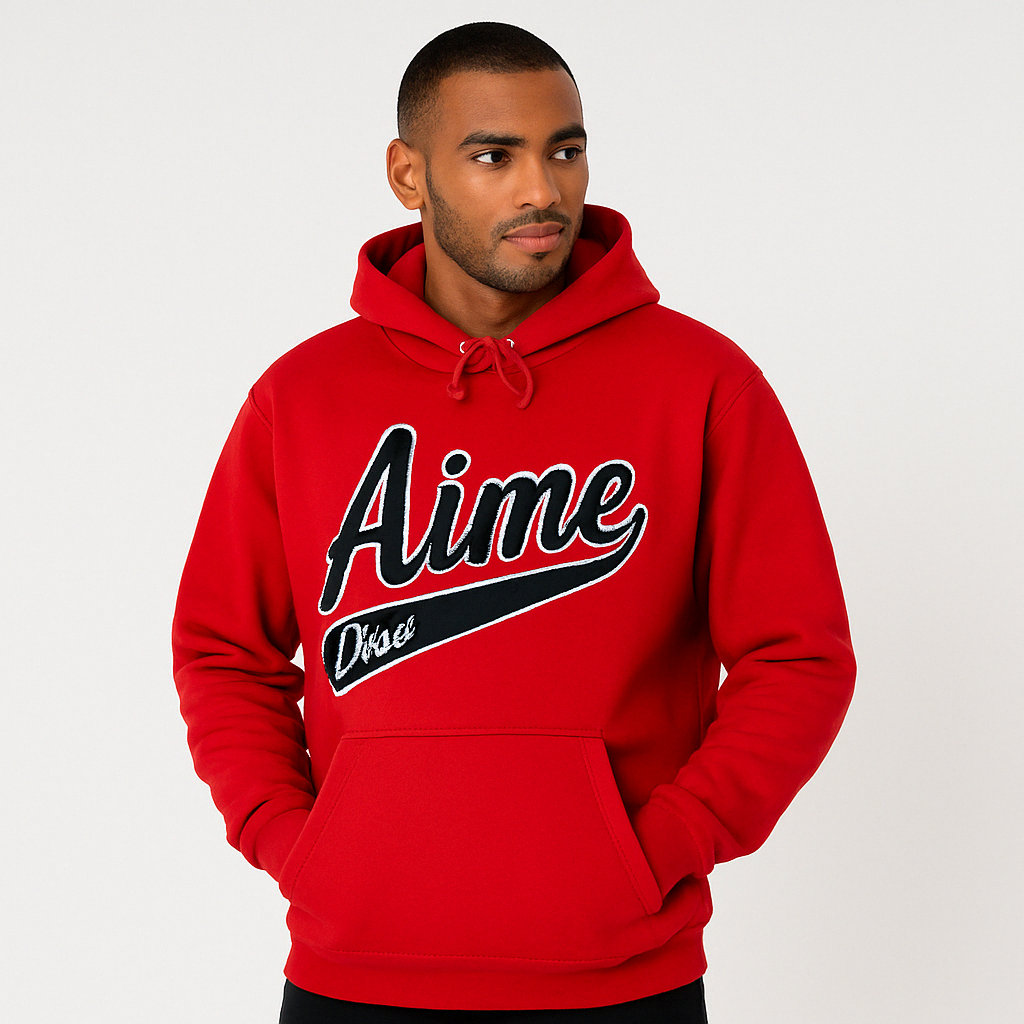 Regular unisex red hoodie