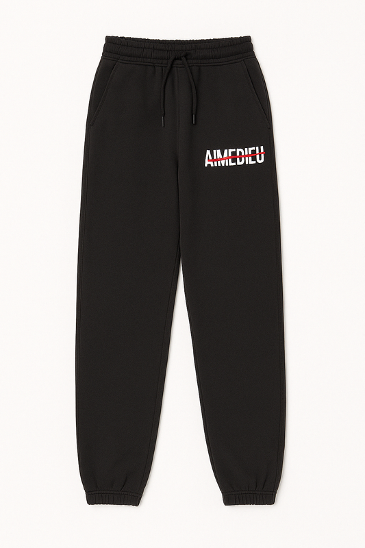 AIME DIEU Black Essentials Joggers | Relaxed Unisex Joggers