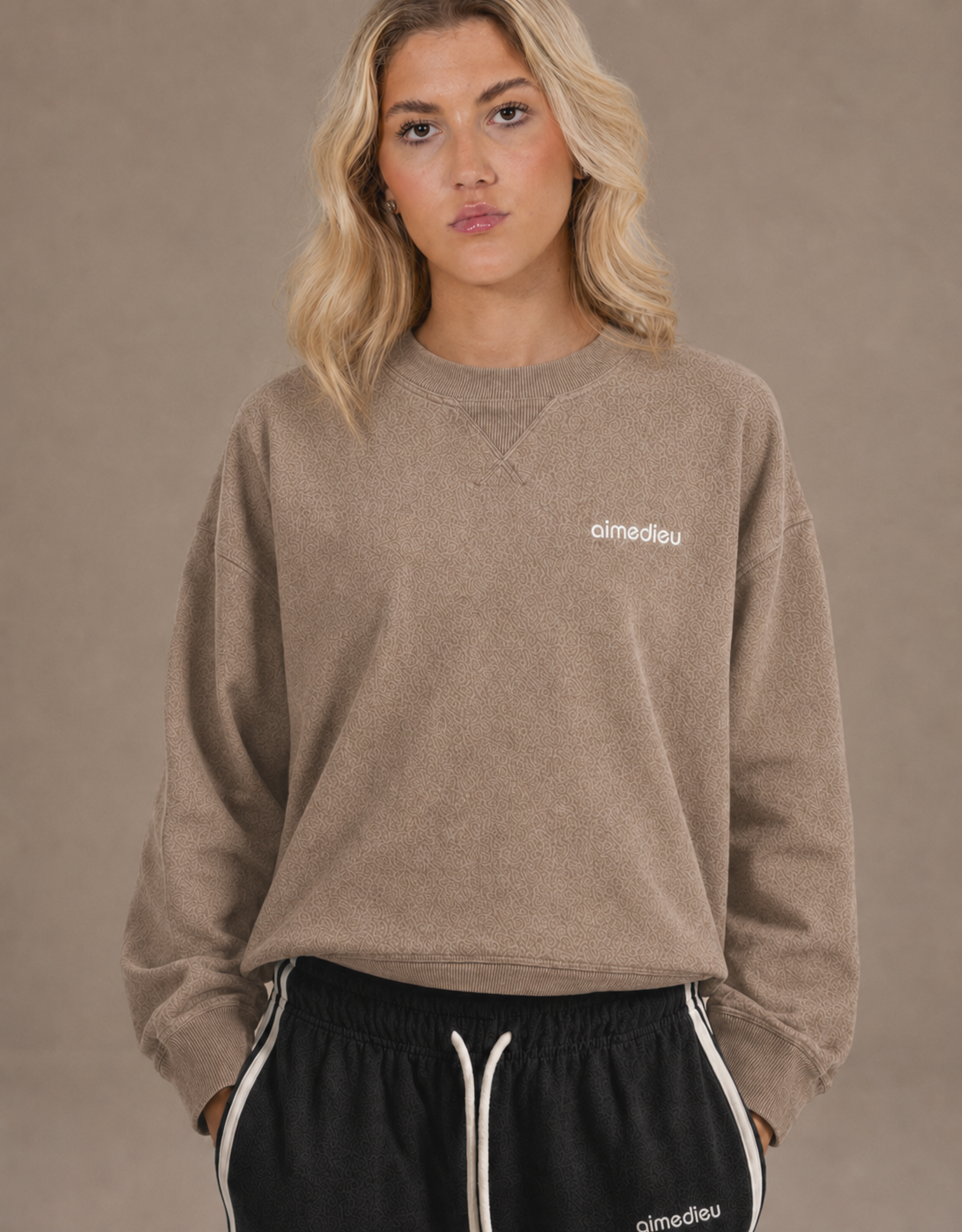 Women's Loose-Fit Sweatshirt & Joggers Set