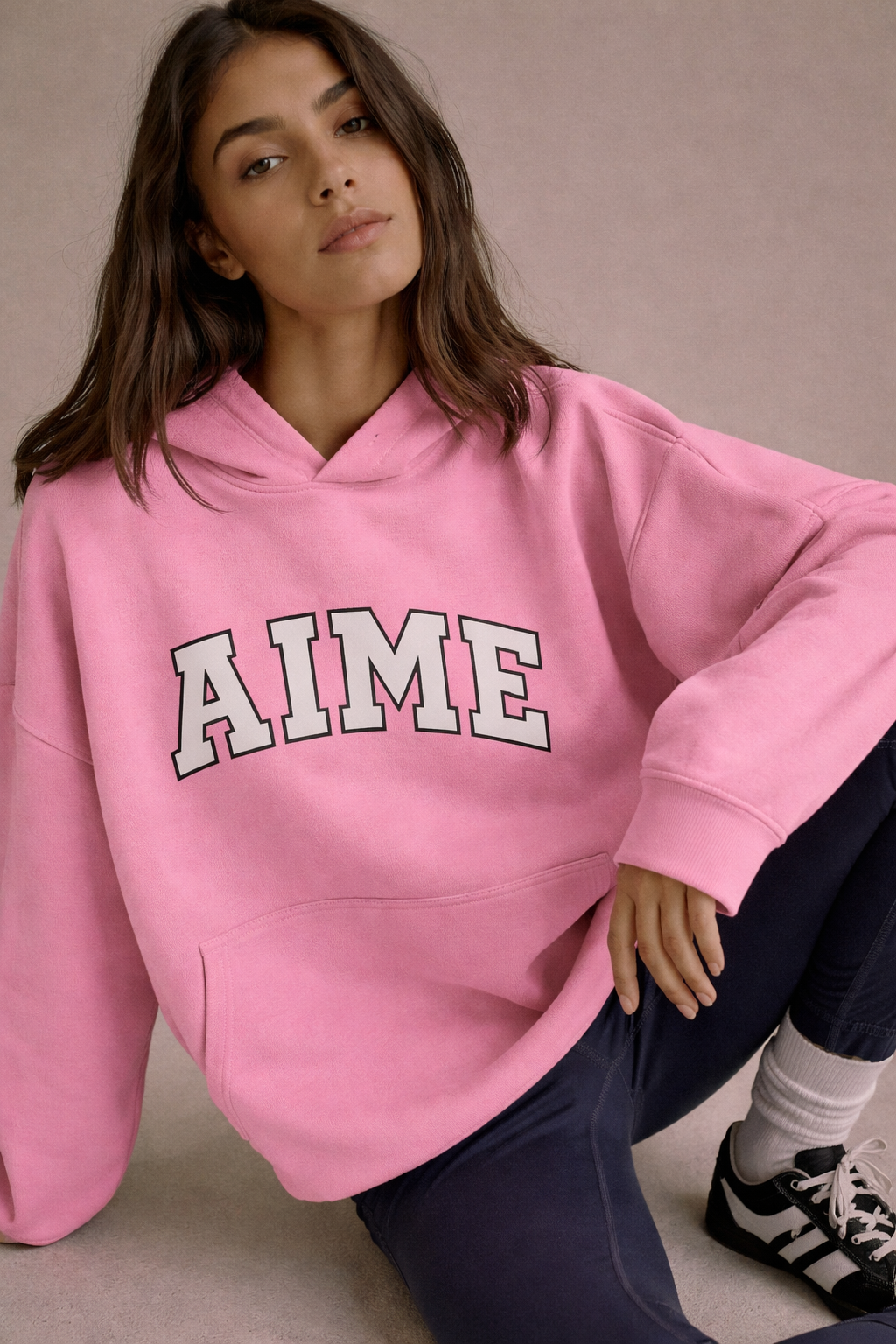 Oversized AIME Midnight Blue Hoodie